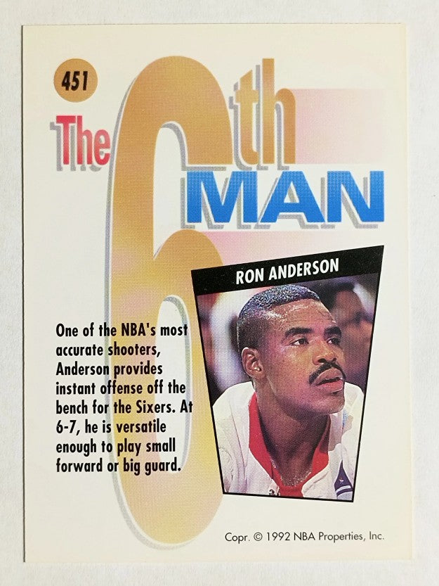 1991-92 SkyBox #451 Ron Anderson SM