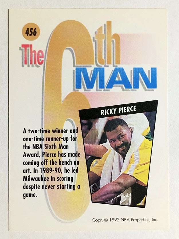 1991-92 SkyBox #456 Ricky Pierce SM