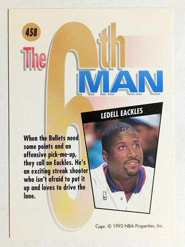1991-92 SkyBox #458 Ledell Eackles SM
