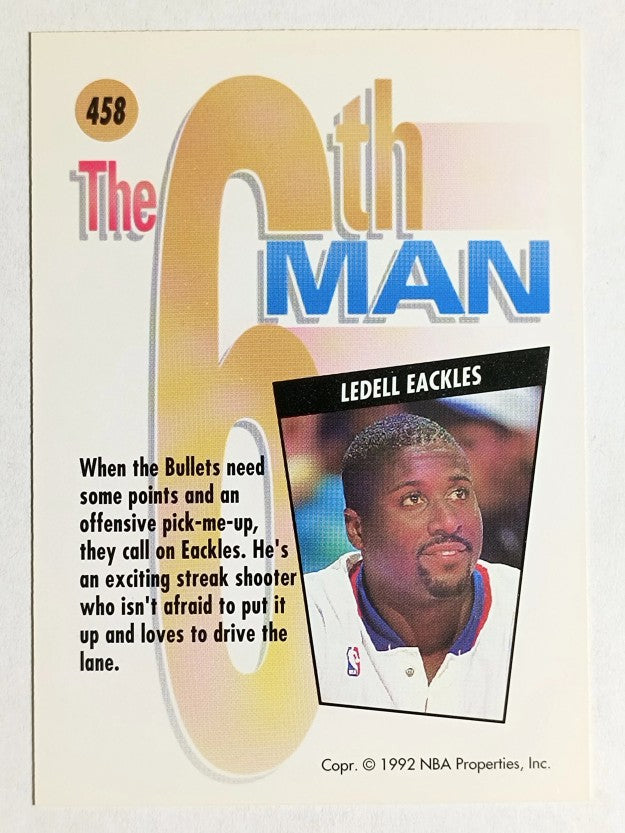 1991-92 SkyBox #458 Ledell Eackles SM