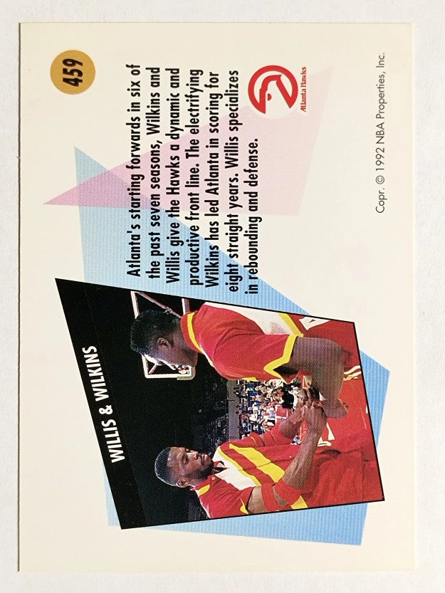 1991-92 SkyBox #459 Dominique Wilkins/Kevin Willis TW
