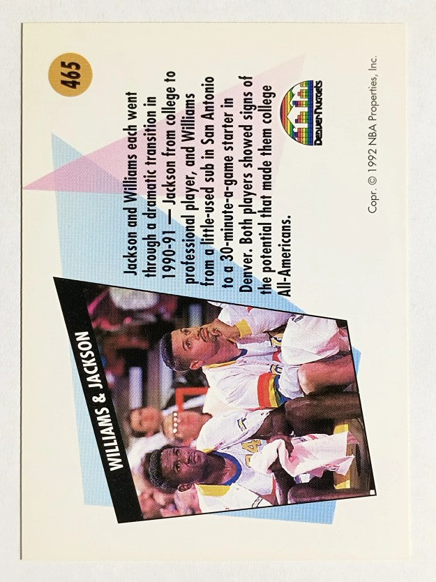1991-92 SkyBox #465 Reggie Williams/Chris Jackson TW