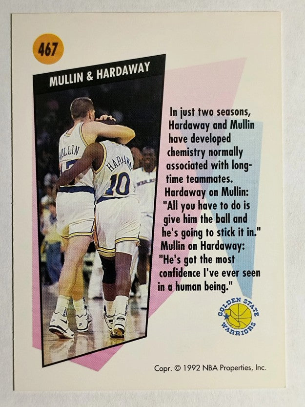 1991-92 SkyBox #467 Tim Hardaway/Chris Mullin TW