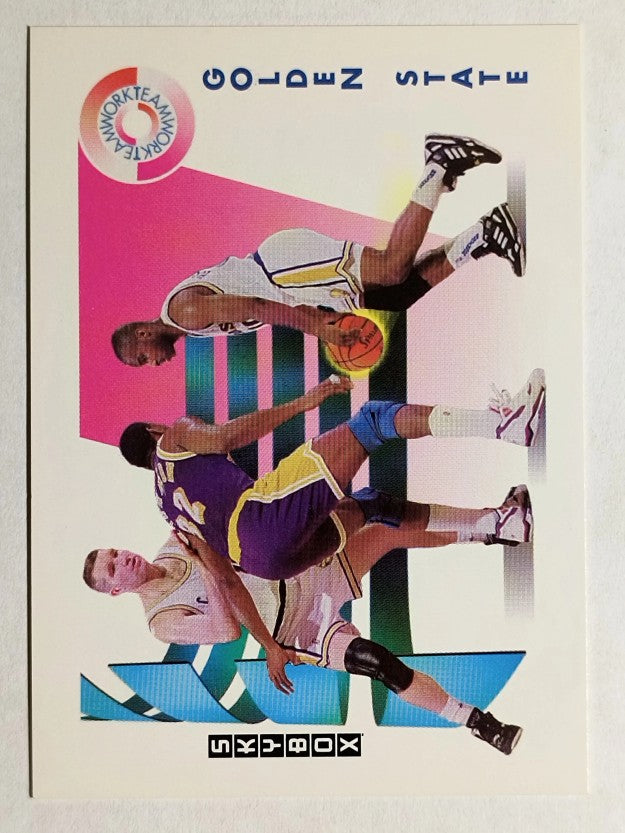 1991-92 SkyBox #467 Tim Hardaway/Chris Mullin TW