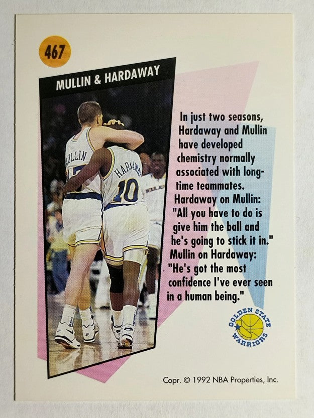 1991-92 SkyBox #467 Tim Hardaway/Chris Mullin TW