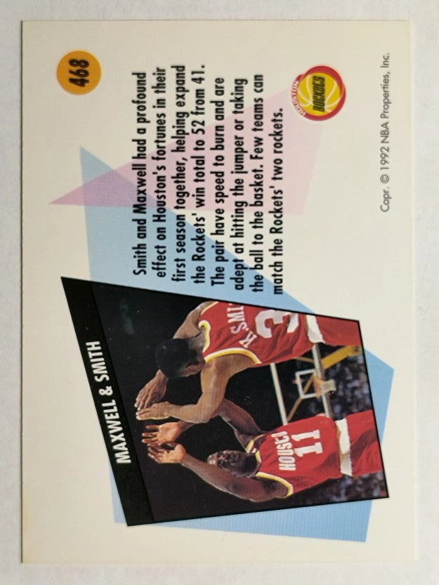 1991-92 SkyBox #468 Vernon Maxwell/Kenny Smith TW
