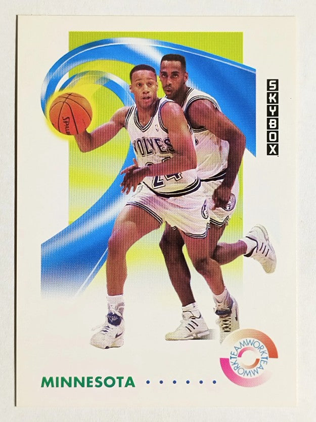 1991-92 SkyBox #474 Tony Campbell/Pooh Richardson TW