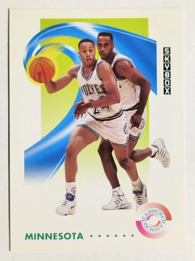 1991-92 SkyBox #474 Tony Campbell/Pooh Richardson TW