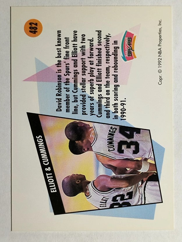 1991-92 SkyBox #482 Terry Cummings/Sean Elliott TW