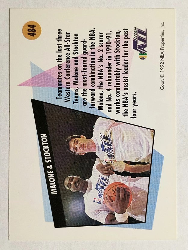 1991-92 SkyBox #484 Karl Malone/John Stockton TW