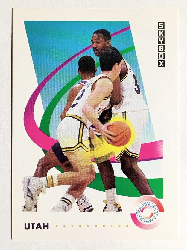 1991-92 SkyBox #484 Karl Malone/John Stockton TW