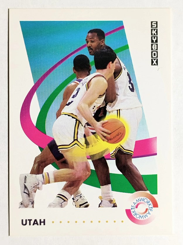 1991-92 SkyBox #484 Karl Malone/John Stockton TW
