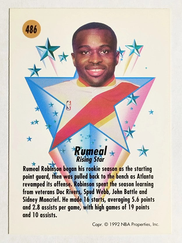 1991-92 SkyBox #486 Rumeal Robinson RS