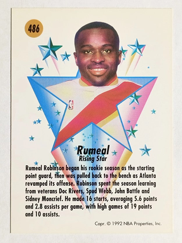1991-92 SkyBox #486 Rumeal Robinson RS