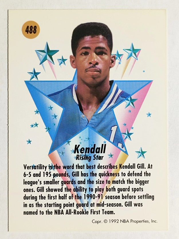 1991-92 SkyBox #488 Kendall Gill RS