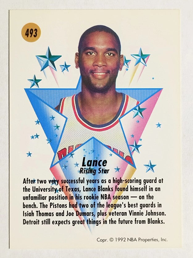 1991-92 SkyBox #493 Lance Blanks RS