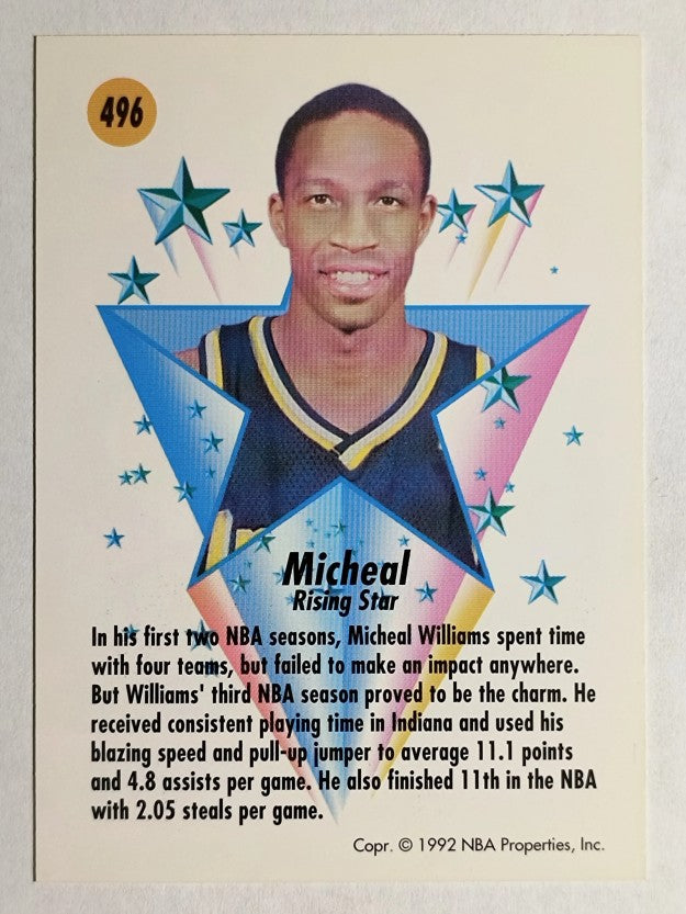 1991-92 SkyBox #496 Micheal Williams RS