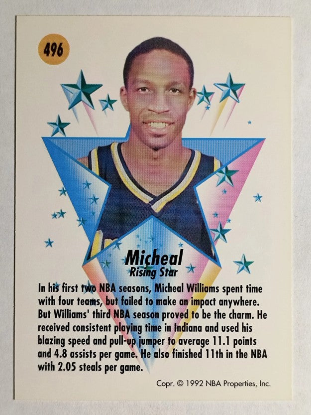 1991-92 SkyBox #496 Micheal Williams RS