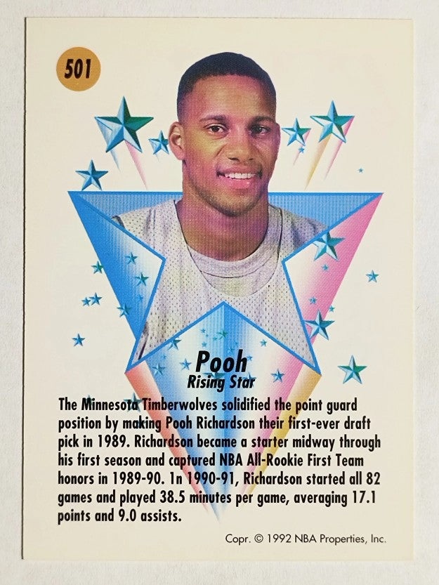 1991-92 SkyBox #501 Pooh Richardson RS