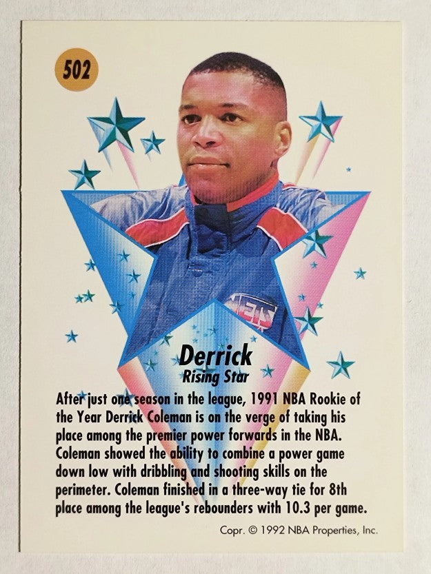 1991-92 SkyBox #502 Derrick Coleman RS