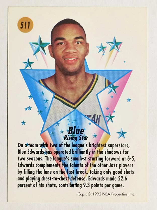 1991-92 SkyBox #511 Blue Edwards RS