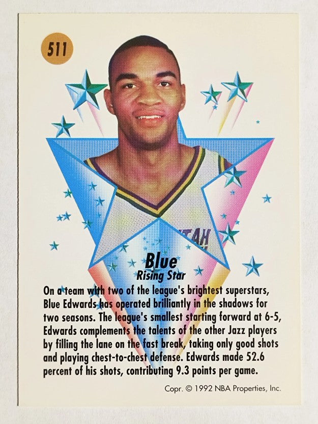 1991-92 SkyBox #511 Blue Edwards RS