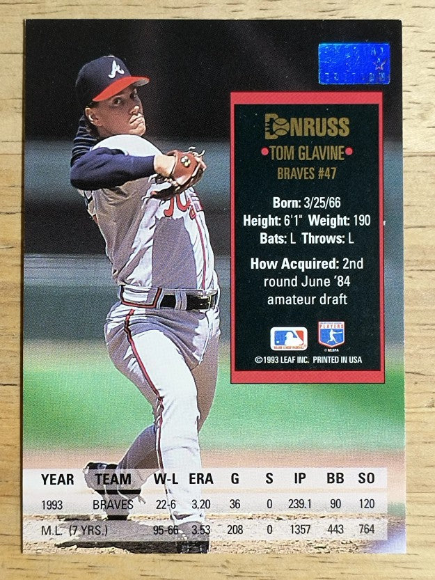 1994 Donruss Special Edition #84 Tom Glavine