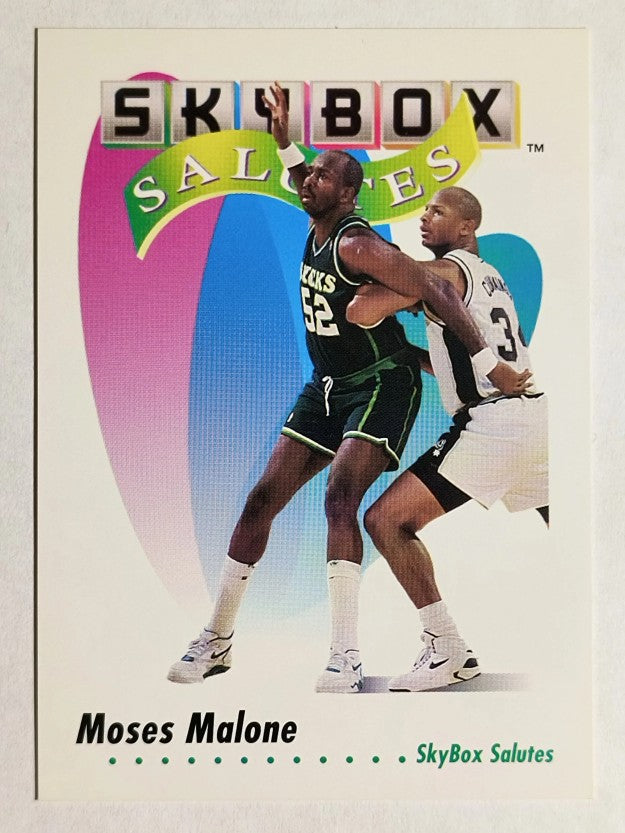 1991-92 SkyBox #574 Moses Malone SAL