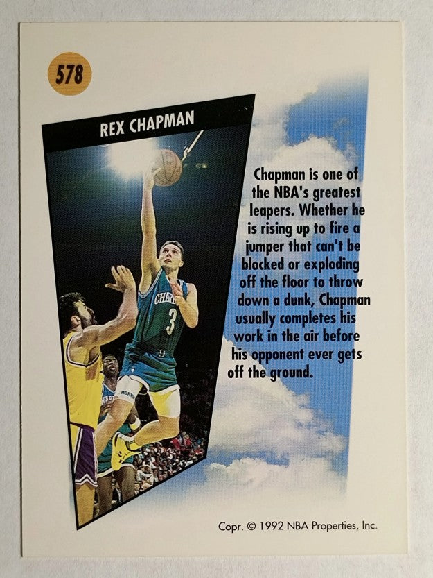 1991-92 SkyBox #578 Rex Chapman SM