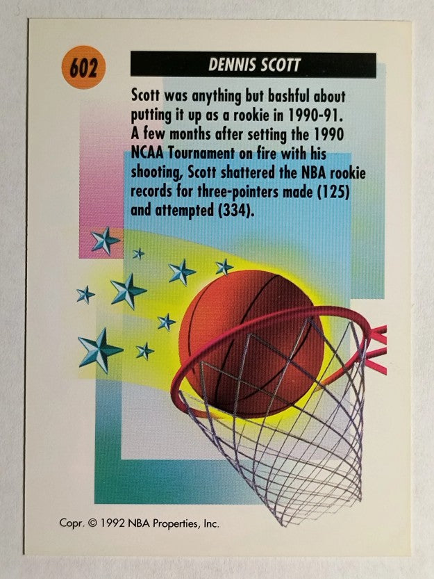 1991-92 SkyBox #602 Dennis Scott SS