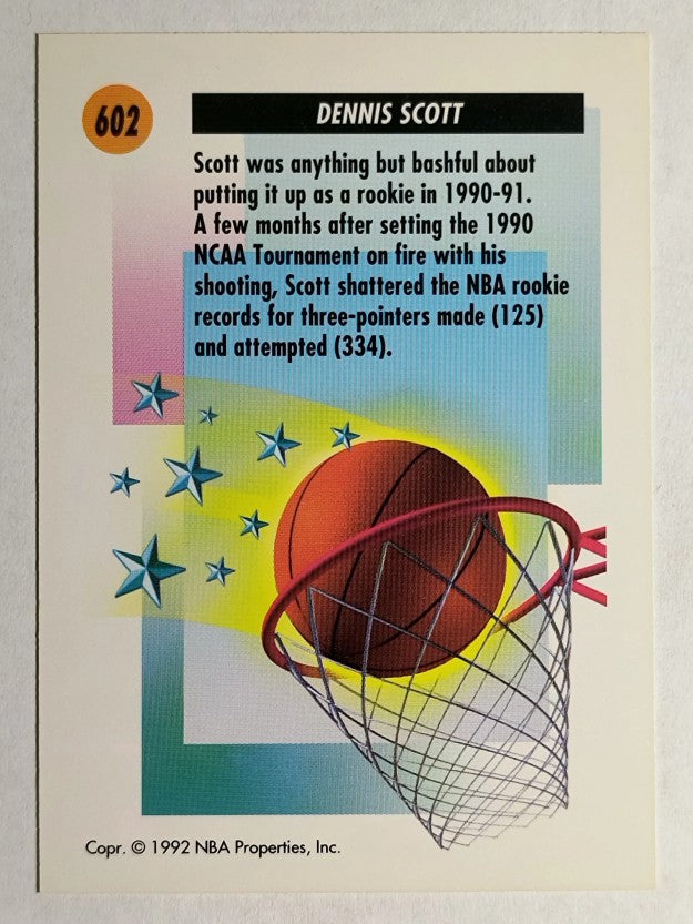 1991-92 SkyBox #602 Dennis Scott SS