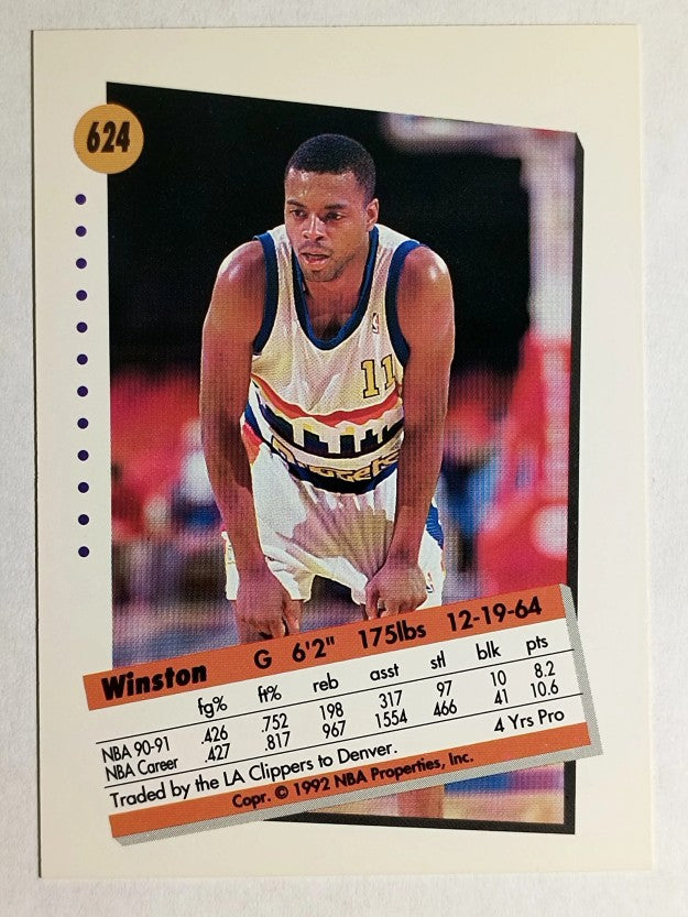 1991-92 SkyBox #624 Winston Garland