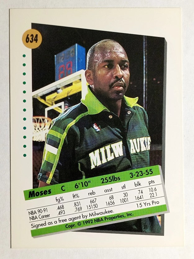 1991-92 SkyBox #634 Moses Malone