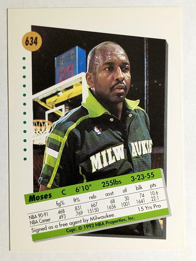 1991-92 SkyBox #634 Moses Malone