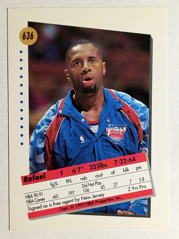 1991-92 SkyBox #636 Rafael Addison RC