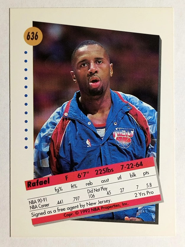 1991-92 SkyBox #636 Rafael Addison RC