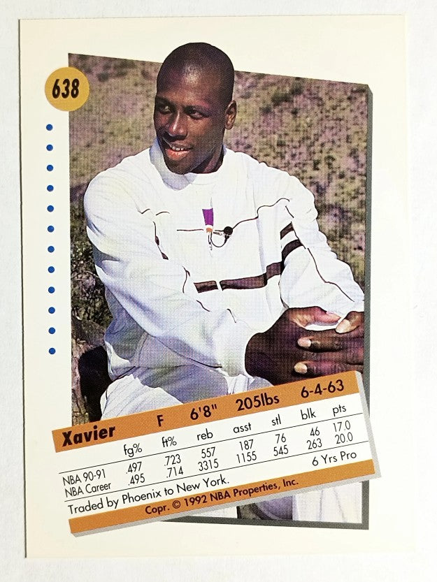 1991-92 SkyBox #638 Xavier McDaniel