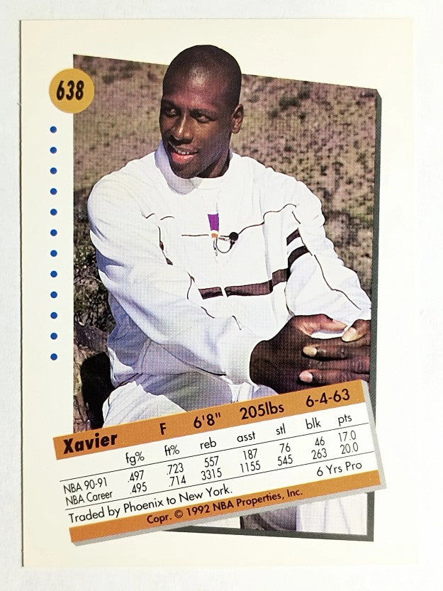 1991-92 SkyBox #638 Xavier McDaniel