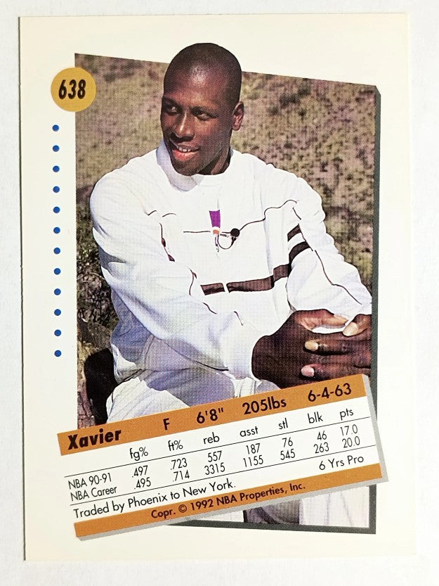 1991-92 SkyBox #638 Xavier McDaniel