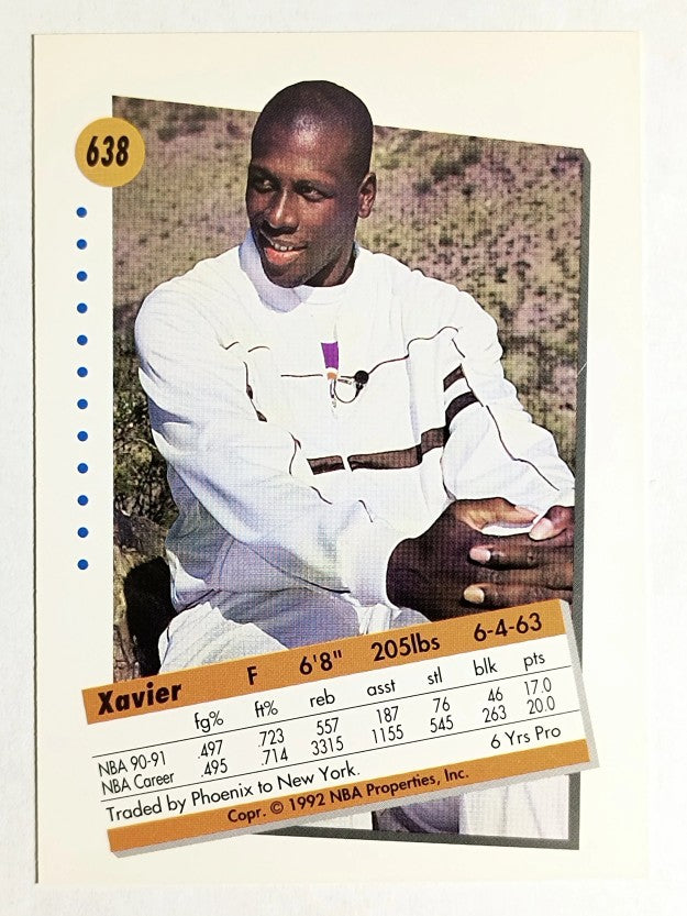 1991-92 SkyBox #638 Xavier McDaniel