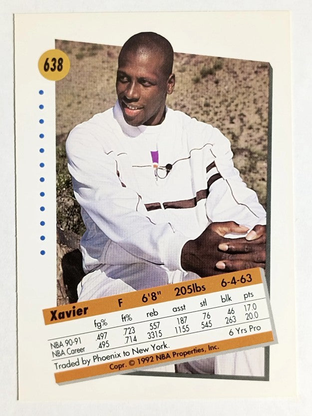 1991-92 SkyBox #638 Xavier McDaniel