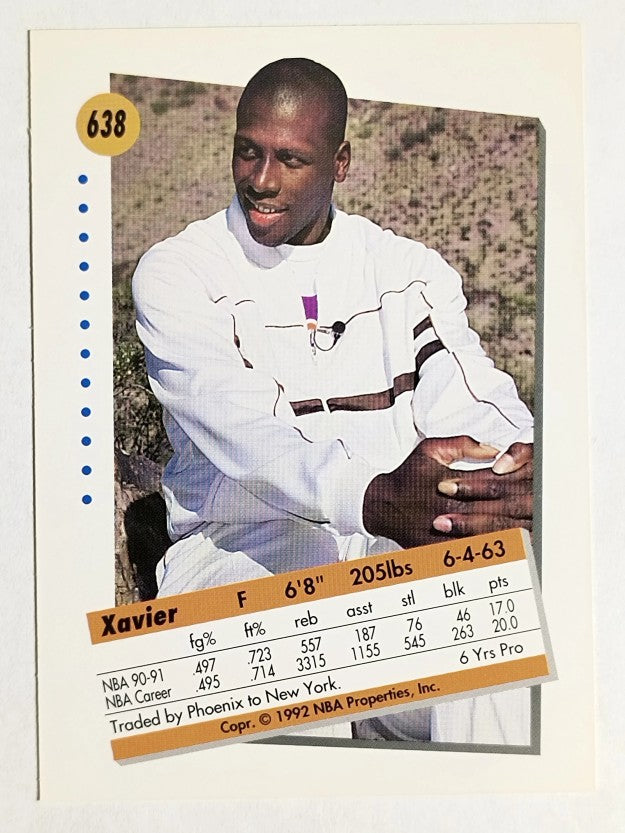 1991-92 SkyBox #638 Xavier McDaniel