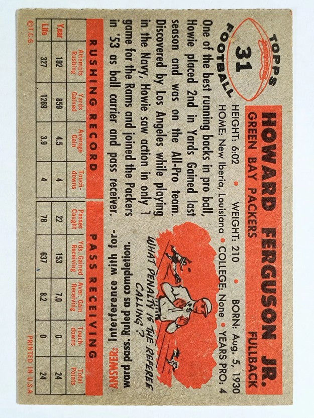 1956 Topps #31 Howard Ferguson (EXMT)