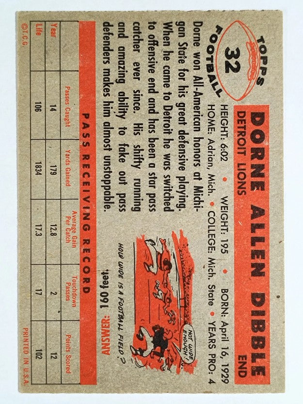 1956 Topps #32 Dorne Dibble (EXMT)