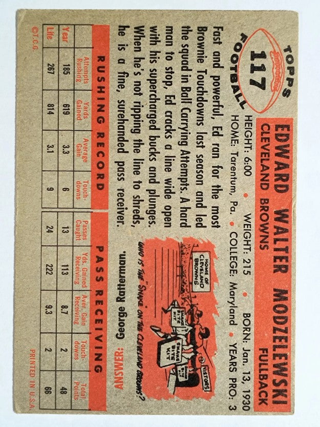 1956 Topps #117 Ed Modzelewski (VGEX)