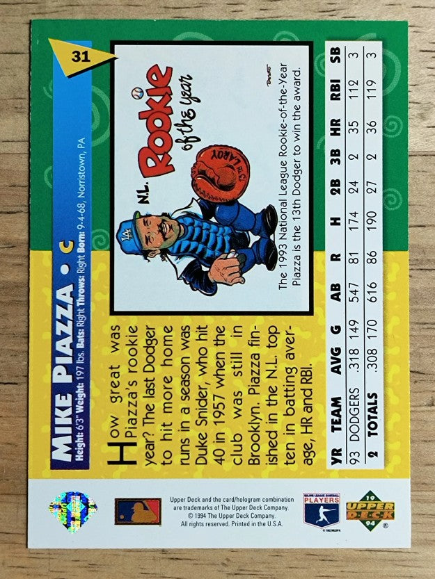 1994 Fun Pack #31 Mike Piazza