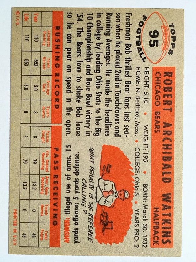 1956 Topps #95 Bobby Watkins (EX)