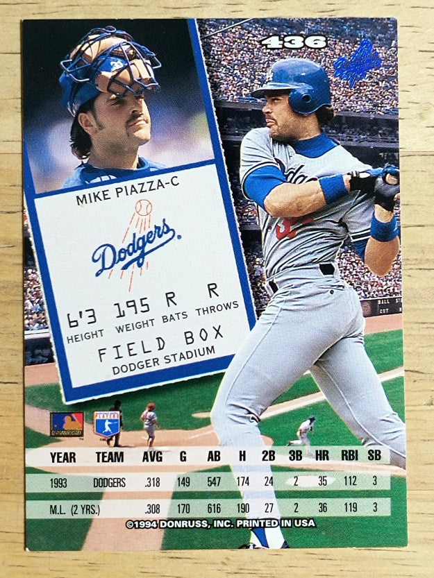 1994 Leaf #436 Mike Piazza