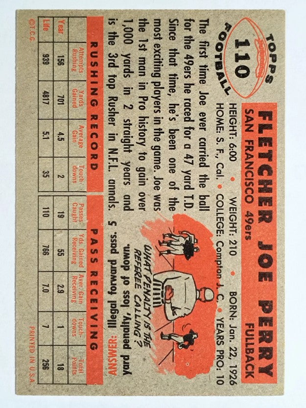 1956 Topps #110 Joe Perry (EX)