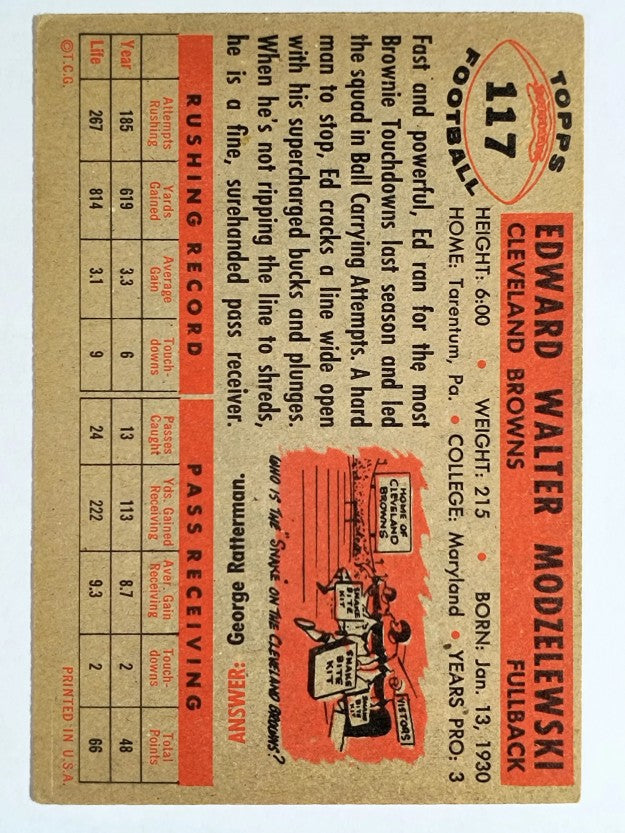 1956 Topps #117 Ed Modzelewski (EX)